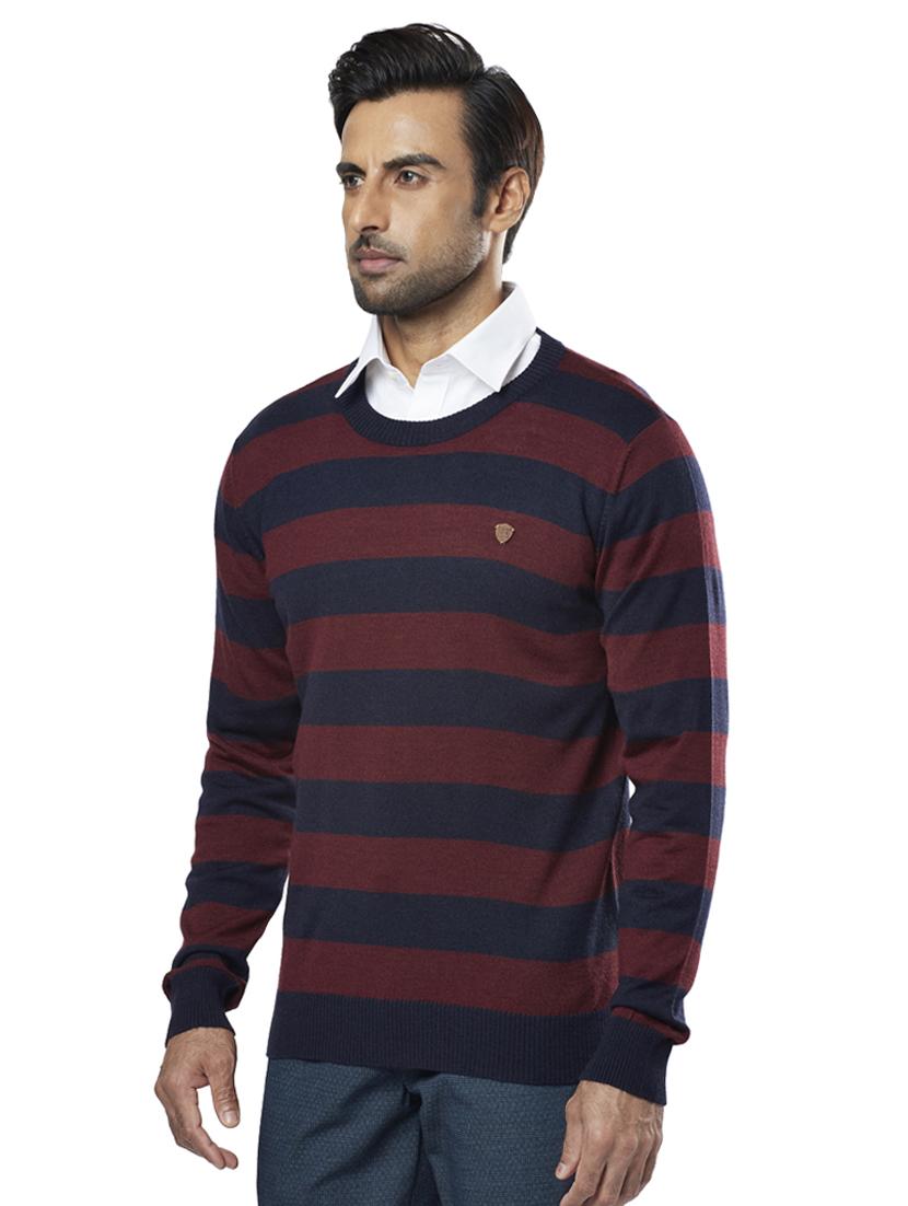 blue striped acrylic pullover - 17768395 - Zoom Image - 2