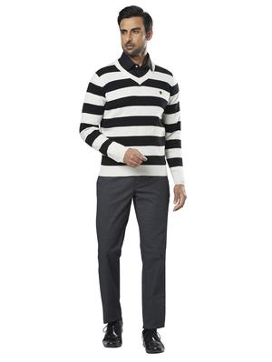 white striped acrylic pullover - 17768397 - Standard Image - 4