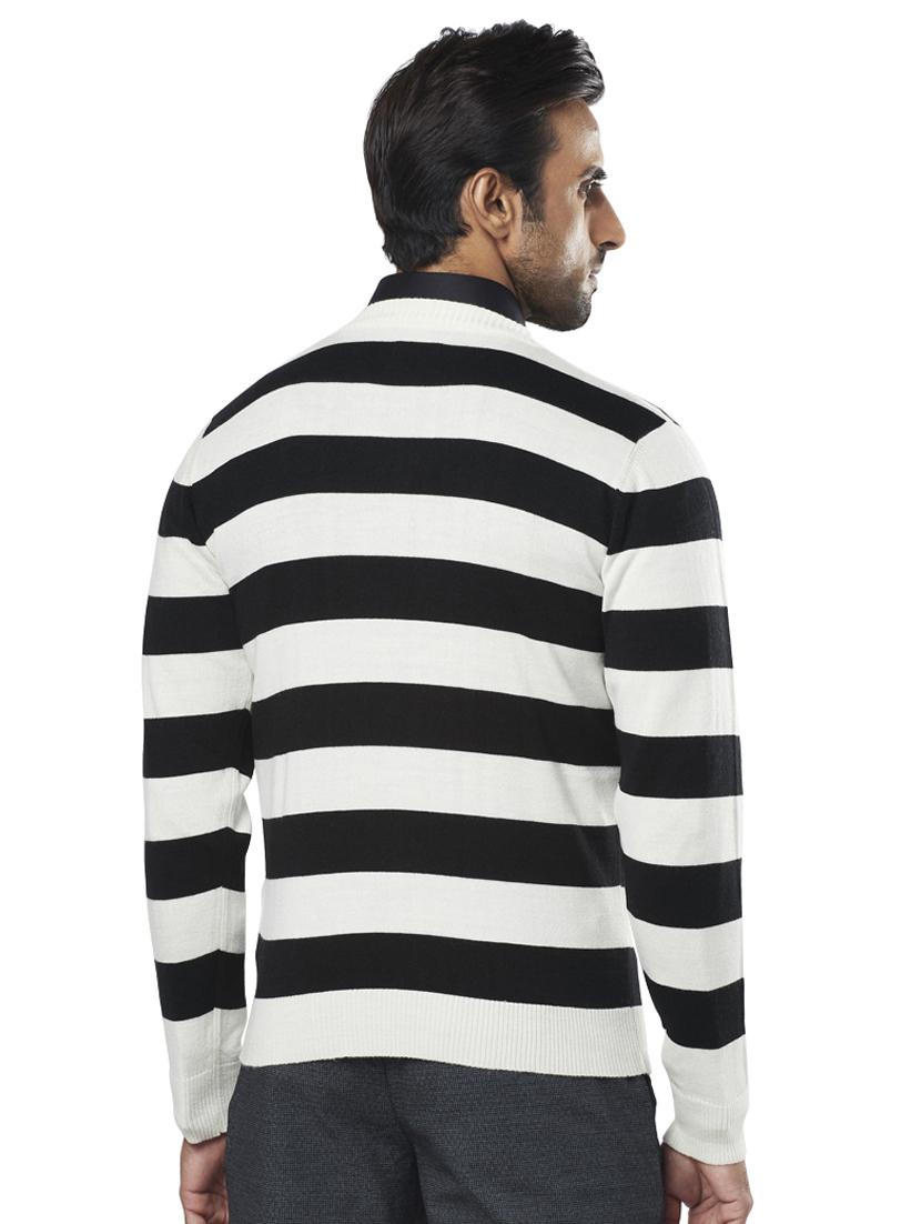 white striped acrylic pullover - 17768397 - Zoom Image - 3