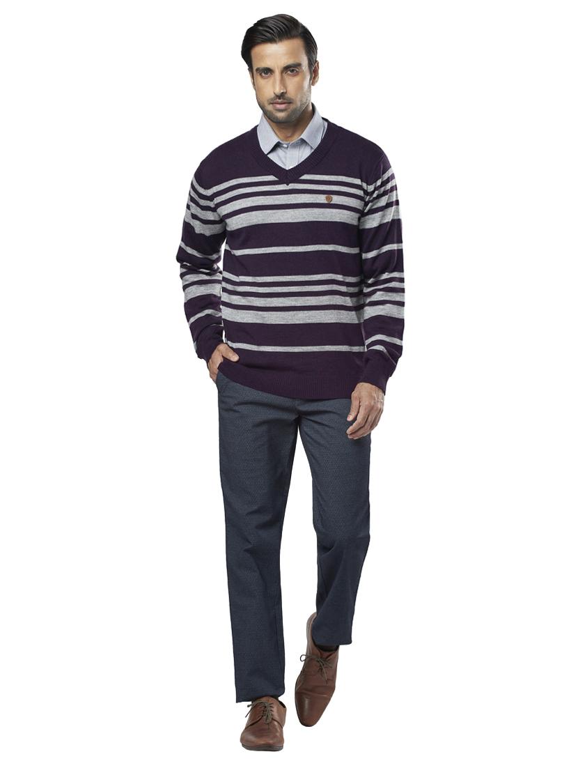 purple striped acrylic pullover - 17768402 - Zoom Image - 4