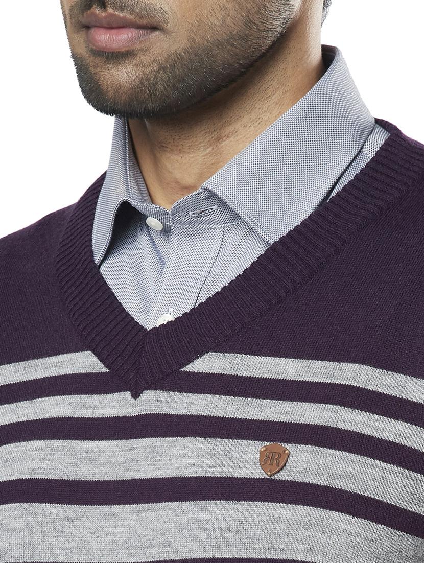 purple striped acrylic pullover - 17768402 - Zoom Image - 5