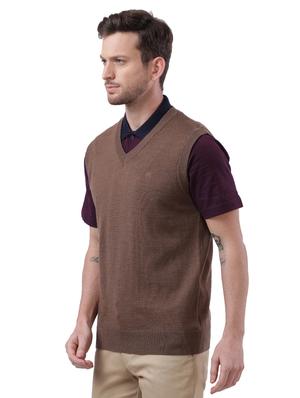 brown solid acrylic pullover - 17768414 - Standard Image - 2