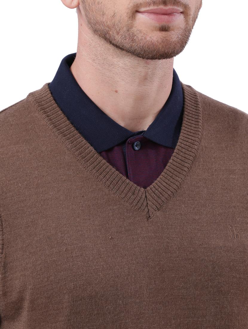 brown solid acrylic pullover - 17768414 - Zoom Image - 5