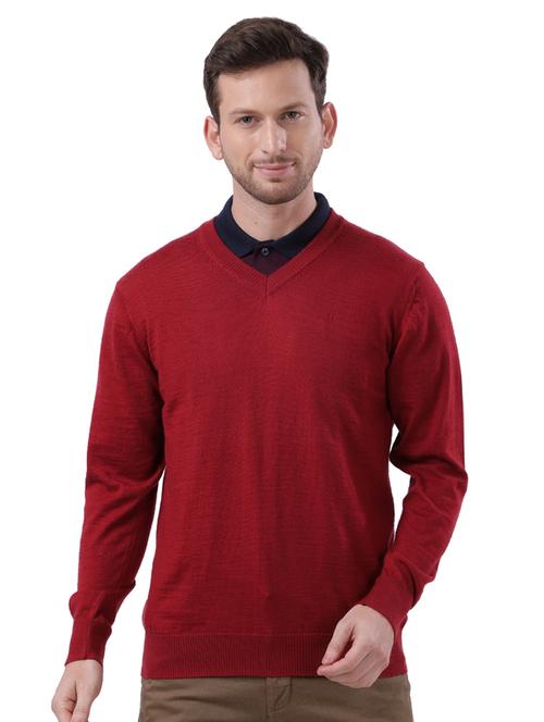 red solid pullover - 17768423 - Standard Image - 1