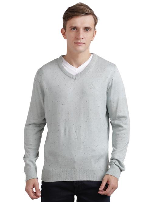 grey melange acrylic pullover - 17768453 - Standard Image - 1