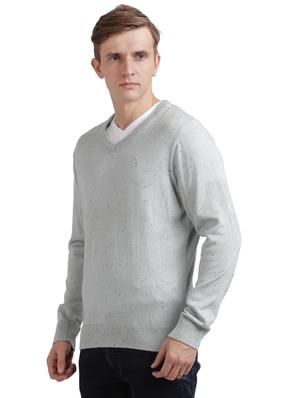 grey melange acrylic pullover - 17768453 - Standard Image - 2