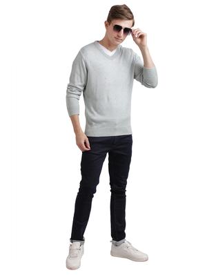 grey melange acrylic pullover - 17768453 - Standard Image - 4