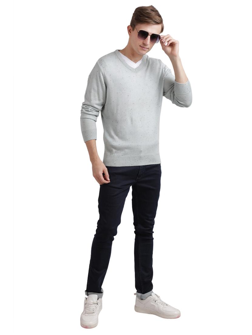 grey melange acrylic pullover - 17768453 - Zoom Image - 4