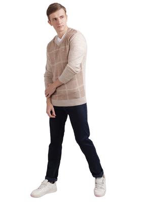 beige checkered acrylic pullover - 17768460 - Standard Image - 4