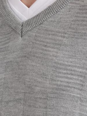 grey solid acrylic pullover - 17768462 - Standard Image - 5
