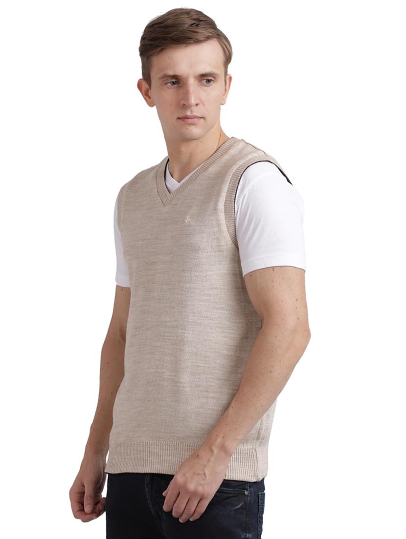 beige solid acrylic pullover - 17768488 - Zoom Image - 2