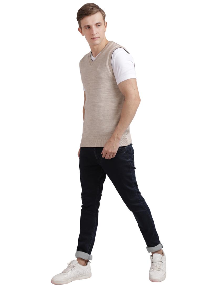 beige solid acrylic pullover - 17768488 - Zoom Image - 4