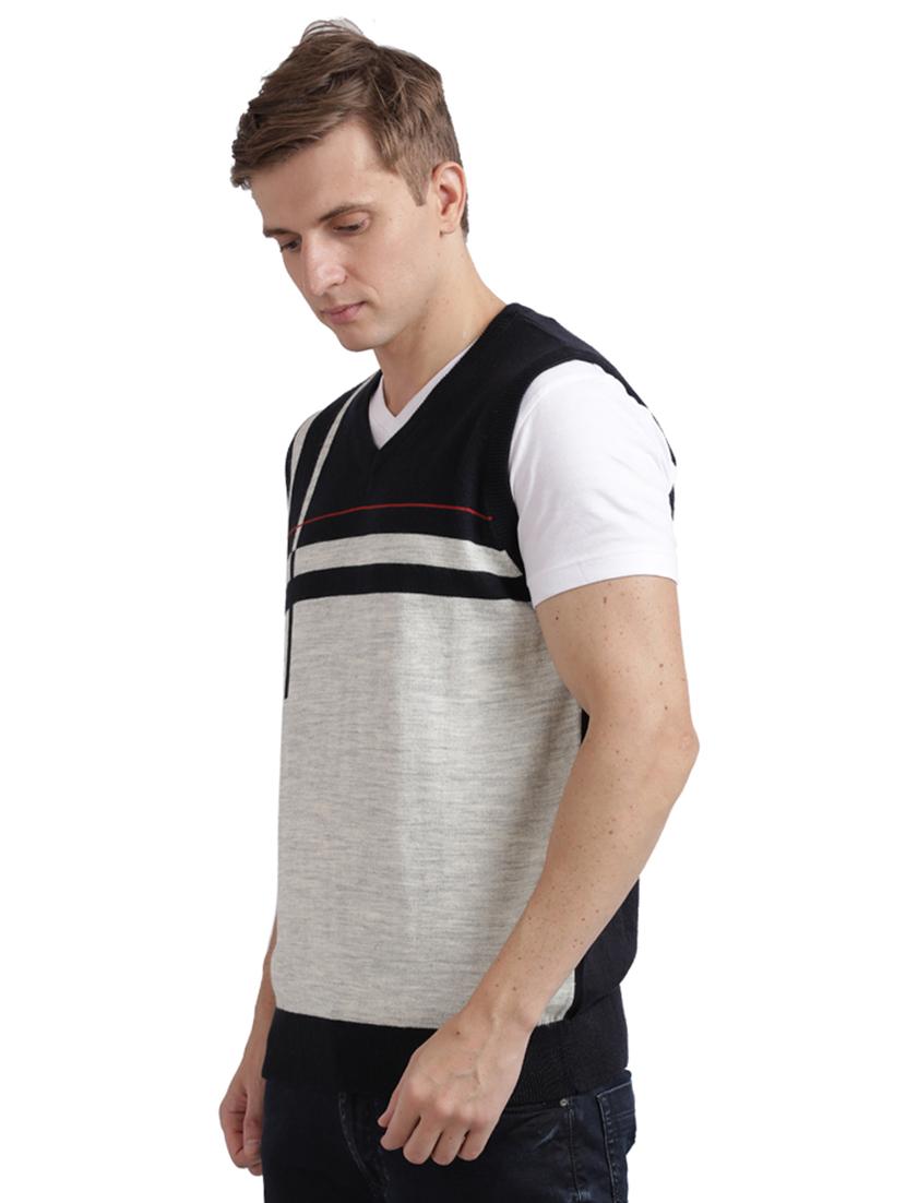 white color block acrylic pullover - 17768492 - Zoom Image - 2