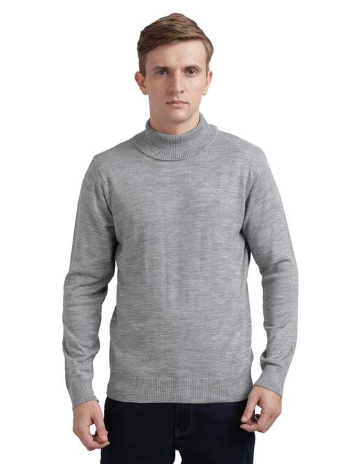 grey solid acrylic pullover - 17768507 - Standard Image - 1
