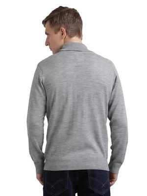 grey solid acrylic pullover - 17768507 - Standard Image - 4
