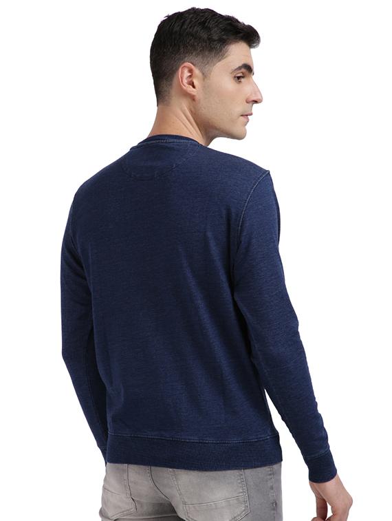 navy blue printed sweatshirt - 17768533 - Zoom Image - 3