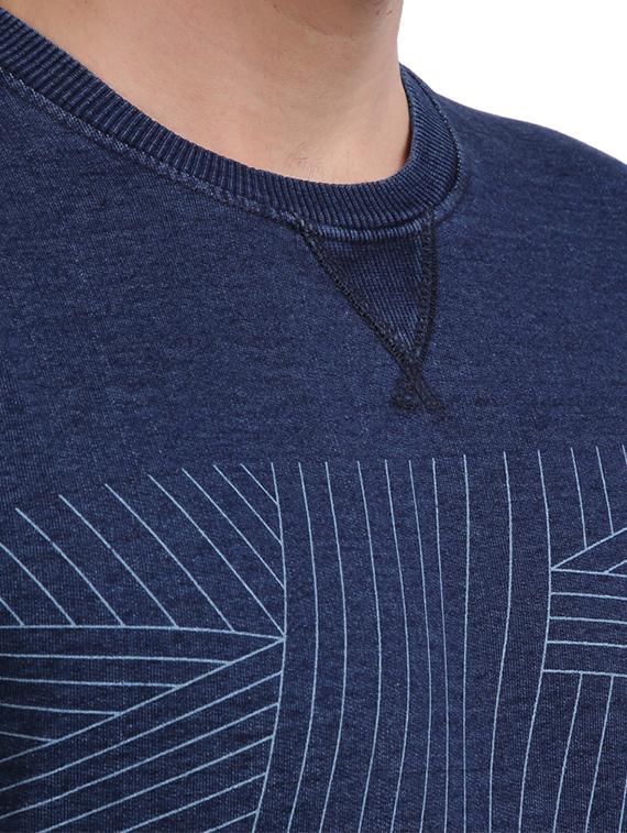 navy blue printed sweatshirt - 17768533 - Zoom Image - 5