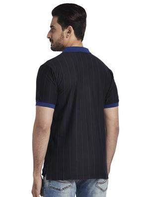 black striped polo t-shirt - 17768575 - Standard Image - 3
