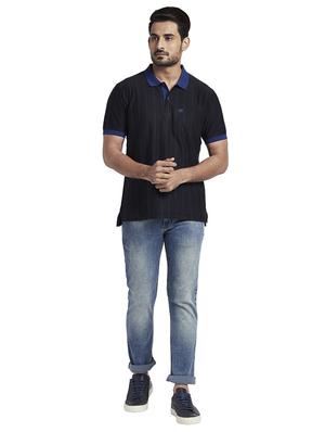black striped polo t-shirt - 17768575 - Standard Image - 4