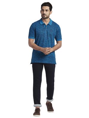 blue printed polo t-shirt - 17768583 - Standard Image - 4