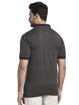 brown striped polo t-shirt - 17768600 - Standard Image - 3