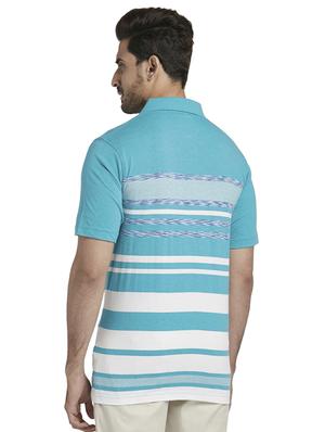 blue striped polo t-shirt - 17768605 - Standard Image - 3