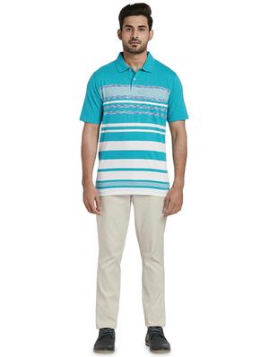 blue striped polo t-shirt - 17768605 - Standard Image - 4