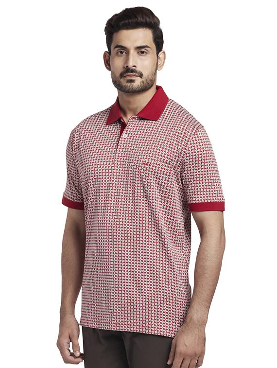 red printed polo t-shirt - 17768609 - Zoom Image - 2