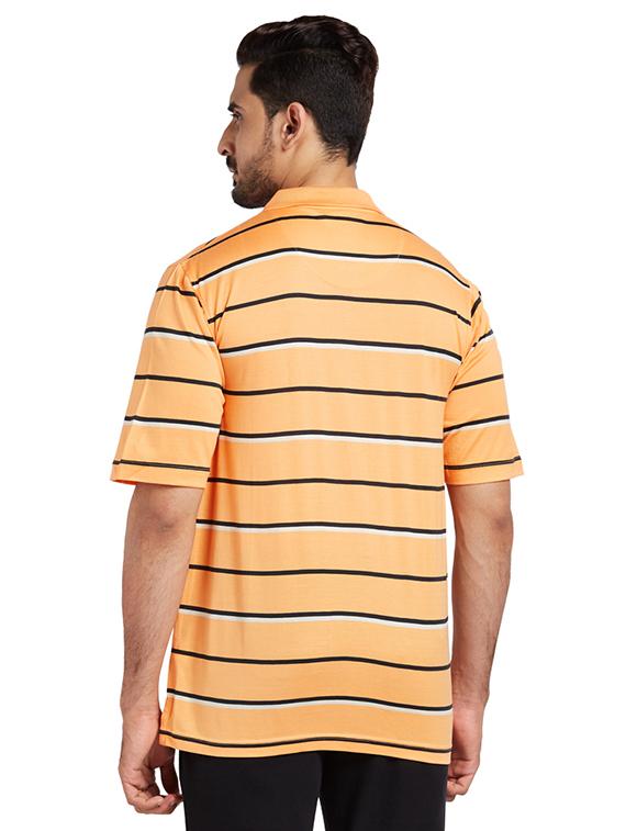 orange striped polo t-shirt - 17768618 - Zoom Image - 3