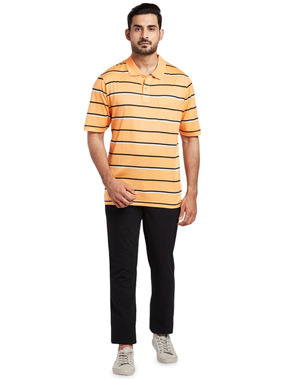 orange striped polo t-shirt - 17768618 - Zoom Image - 4