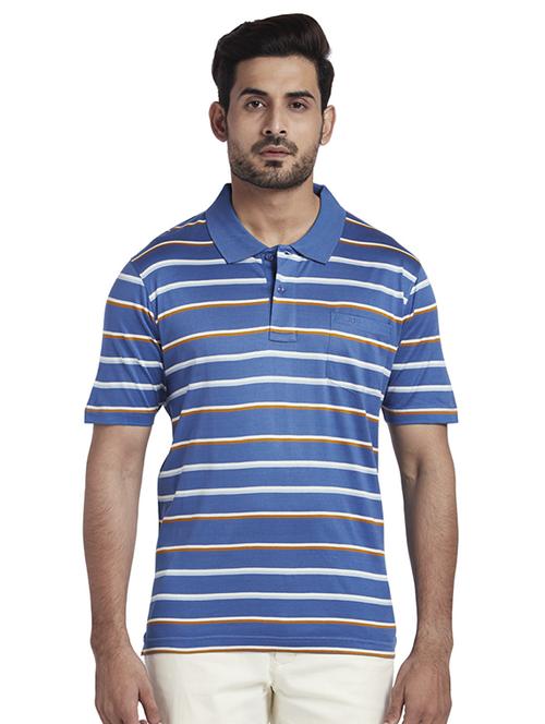 blue striped polo t-shirt - 17768620 - Standard Image - 1