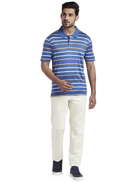 blue striped polo t-shirt - 17768620 - Zoom Image - 4