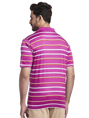pink striped polo t-shirt - 17768621 - Standard Image - 3