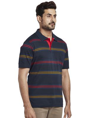 blue striped polo t-shirt - 17768623 - Standard Image - 2