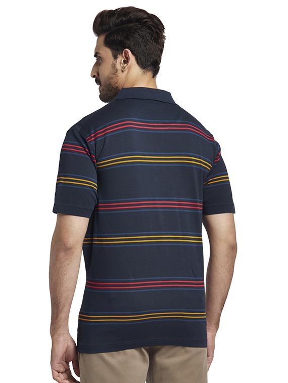 blue striped polo t-shirt - 17768623 - Zoom Image - 3