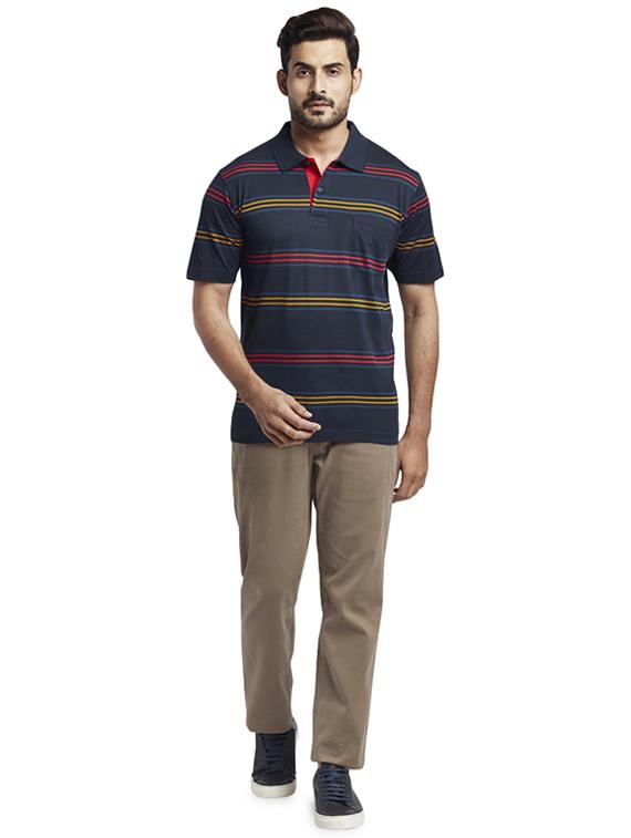 blue striped polo t-shirt - 17768623 - Zoom Image - 4