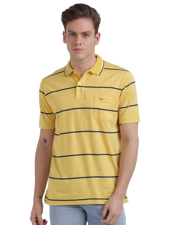 yellow striped polo t-shirt - 17768631 - Zoom Image - 1