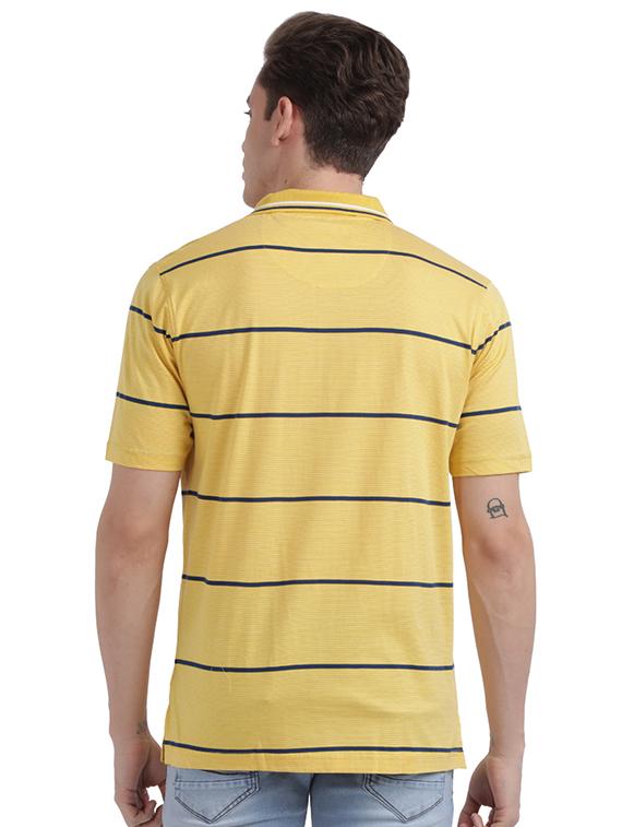 yellow striped polo t-shirt - 17768631 - Zoom Image - 3
