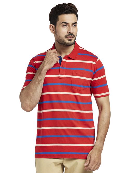 red striped polo t-shirt - 17768655 - Standard Image - 1