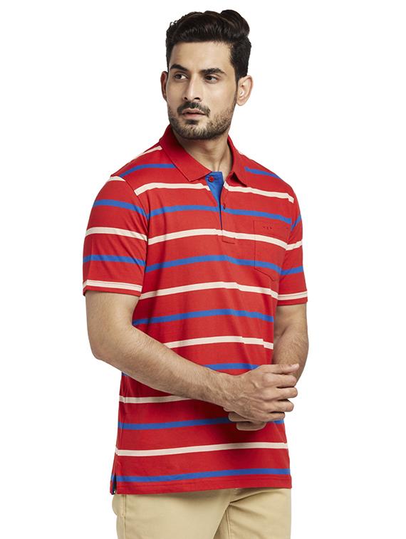 red striped polo t-shirt - 17768655 - Zoom Image - 2
