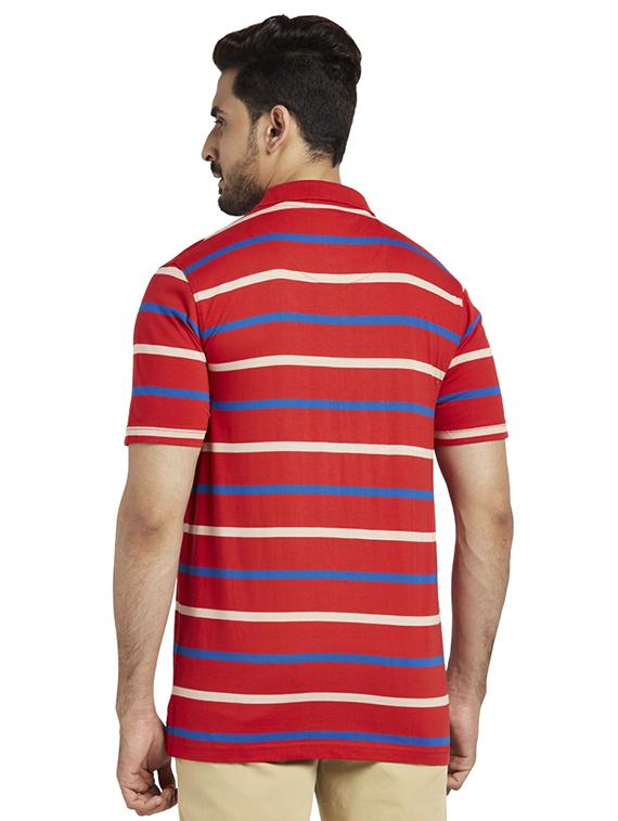 red striped polo t-shirt - 17768655 - Zoom Image - 3