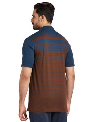brown striped polo t-shirt - 17768668 - Standard Image - 3