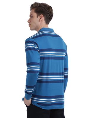 blue striped polo t-shirt - 17768675 - Standard Image - 3
