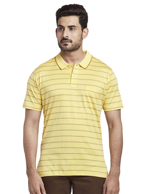 yellow striped polo t-shirt - 17768681 - Standard Image - 1