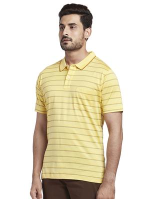 yellow striped polo t-shirt - 17768681 - Standard Image - 2