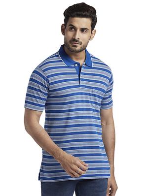 blue striped polo t-shirt - 17768682 - Standard Image - 2