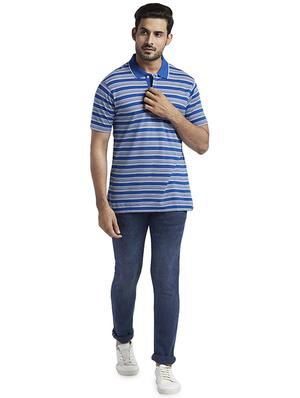 blue striped polo t-shirt - 17768682 - Standard Image - 4