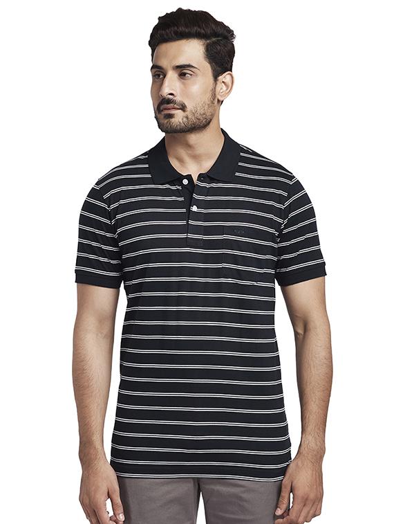 blue striped polo t-shirt - 17768695 - Zoom Image - 1