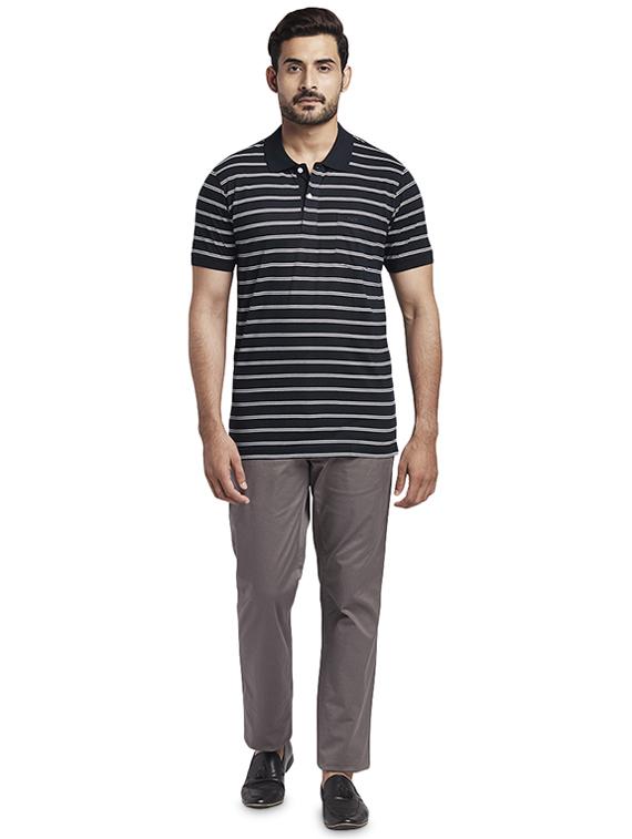 blue striped polo t-shirt - 17768695 - Zoom Image - 4