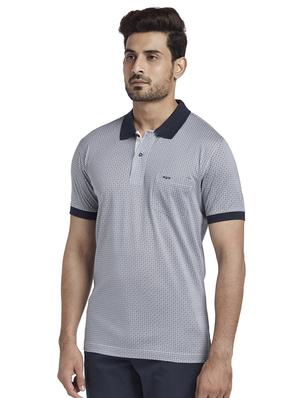 blue printed polo t-shirt - 17768702 - Standard Image - 2